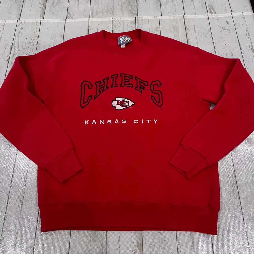 Vintage Lee Sport Kansas City Chiefs crewneck sweatshirt 1990s Made in USA Sz M